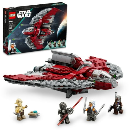 LEGO Star Wars Ahsoka Tano?s T-6 Jedi Shuttle Building Toy, Starship and 4 Minifigures, 75362