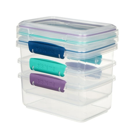 Sistema KLIP IT 4.1 Cup Plastic Food Storage Containers, Set of 3