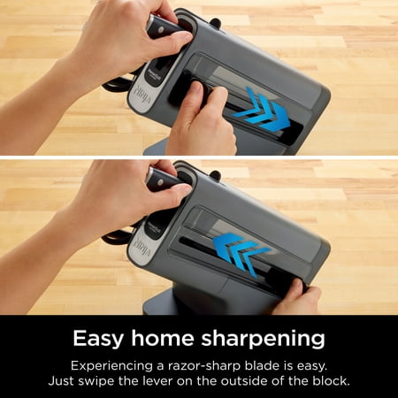 Ninja NeverDull 7-Piece Prep Knife System, Essential, Stainless Steel, Built-in Sharpener, K12007BRN