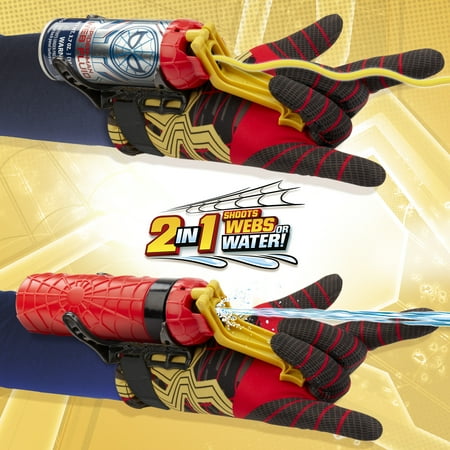 Marvel Spider-Man Super Web Slinger Role-Play with Fluid, Shoots Webs or Water, Costume Accessory