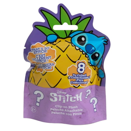 Disney Stitch Mystery Blind Bag Collectible Clip-On Mini Plush, 3.5 Inch Surprise Plush, Alien, Kids Toys for Ages 2 up