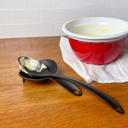 Mainstays 8-Piece Nylon Kitchen Utensil Set with Connector Ring, Black Plastic