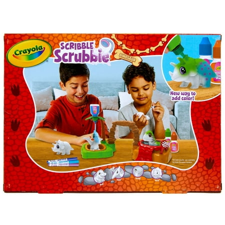 Crayola Scribble Scrubbie Dinosaur Island Toy Set, Dino Toys, School Supplies, Easter Toys, Easter Basket Essentials