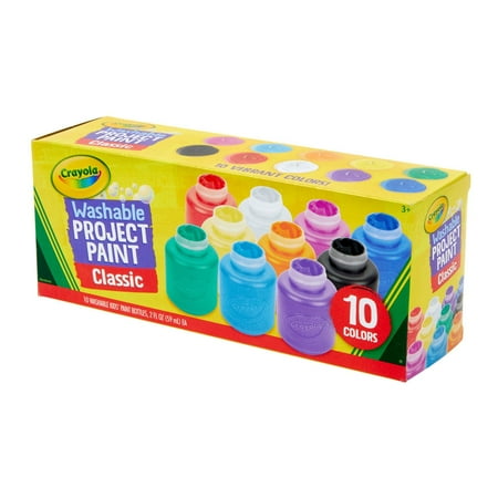 Crayola Washable Kids Paint Set, 10 Ct, Kids Arts & Crafts Supplies, Craft Set, Creative Gifts for Kids