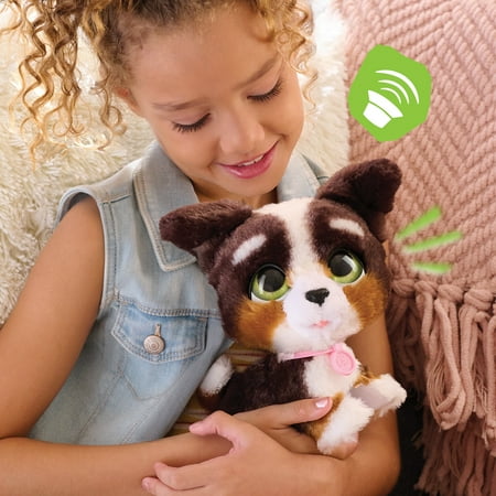 furReal Walk-A-Lots Bernedoodle Interactive Toy, 8-inch Walking Plush Puppy with Sounds, Faux Fur, Kids Toys for Ages 4 up