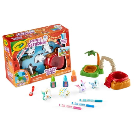 Crayola Scribble Scrubbie Dinosaur Island Toy Set, Dino Toys, School Supplies, Easter Toys, Easter Basket Essentials