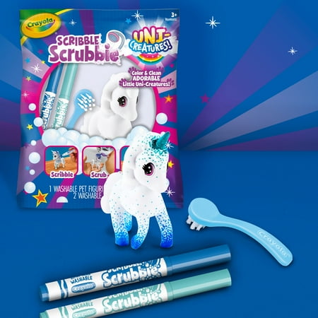Crayola Scribble Scrubbie Pets, Uni-Creature 1 Count, Mythical Animal Toy, Gifts for Kids, Child