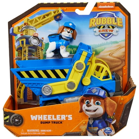 Rubble & Crew, Toy Dump Truck with Wheeler Action Figure, for Kids Ages 3+