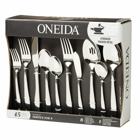 Oneida Solefield 45-Piece Mirror Stainless Steel Flatware Set (Service for 8)