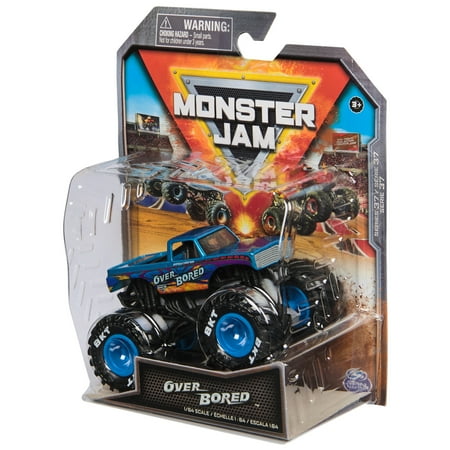 Monster Jam, Official Over Bored Monster Truck, Die-Cast Vehicle, 1:64 Scale, Kids Toys for Boys Ages 3 and up