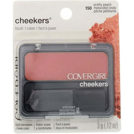 CoverGirl Cheekers Blush, Pretty Peach, 0.12 Oz