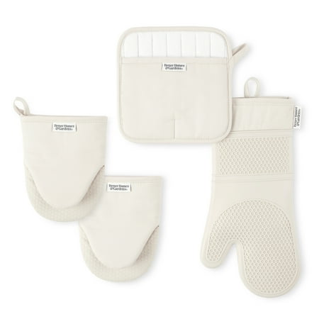 Better Homes & Gardens Silicone 4 Piece Kitchen Set, Beige, Beige