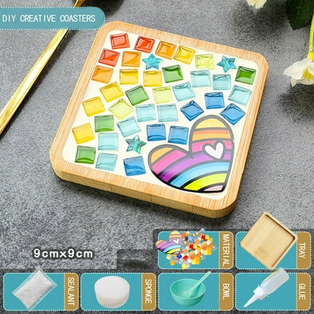 Glass Wooden Crafts For Adults Mixed Color Kits Craft Kits For Adults Beginners Making Kits Kids Arts And Crafts Kits Ages 4-8, Other