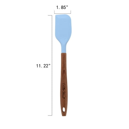 The Pioneer Woman 10-Piece Silicone and Acacia Wood Handle Cooking Utensils Set, Blue