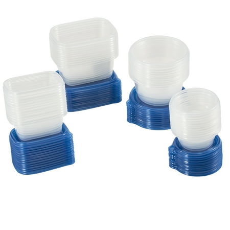 Mainstays 92 Piece Food Storage Variety Value Set, Blue Lids