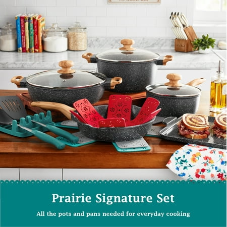Pioneer Woman 14pc Cookware Set Charcoal