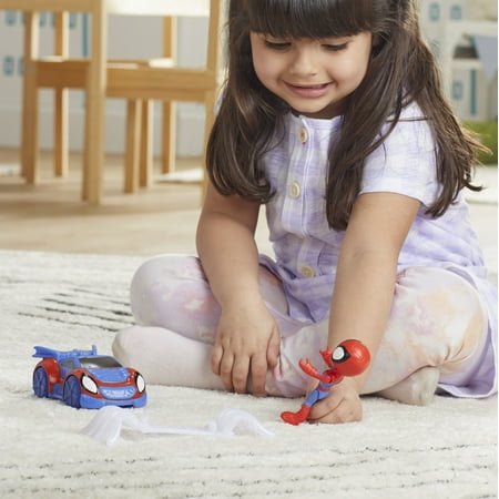 Hasbro Marvel Spidey and His Amazing Friends Web Crawler Toy, Spidey Action Figure and Vehicle