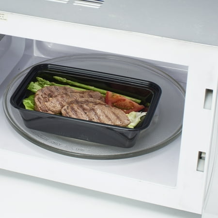 Mainstays 10 Piece Meal Prep Food Storage Containers, BlackBlack,