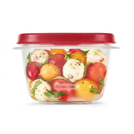 Rubbermaid EasyFindLids 24 Piece Food Storage Containers Variety Set, Red, Red