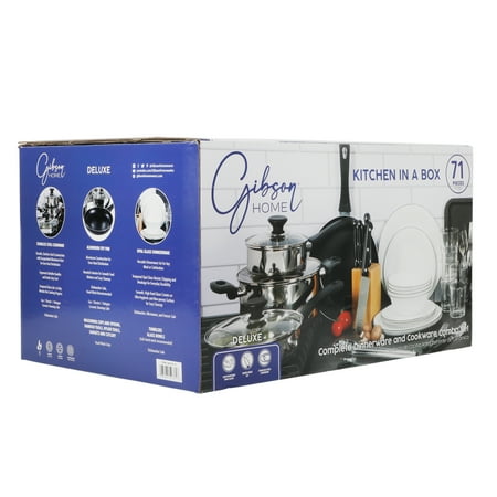Gibson Home 71-Piece Stainless Steel Silver Cookware Combo Set