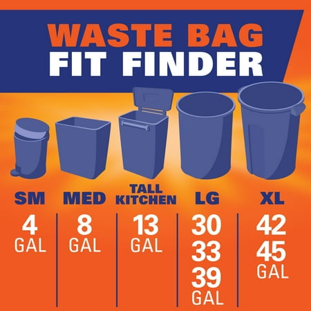 Hefty Ultra Strong 13 gallon Trash Bags, Tall Kitchen Trash Bags, White, Unscented, 80 Bags