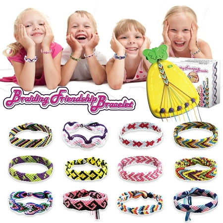 TiokMc Friendship Bracelet String Maker Kit for Girls 8-12 - Creative Jewelry Making DIY Toy - Ideal Birthday & Christmas Gift