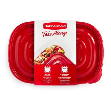 Rubbermaid Red Plastic Food Storage Container (3 Count)