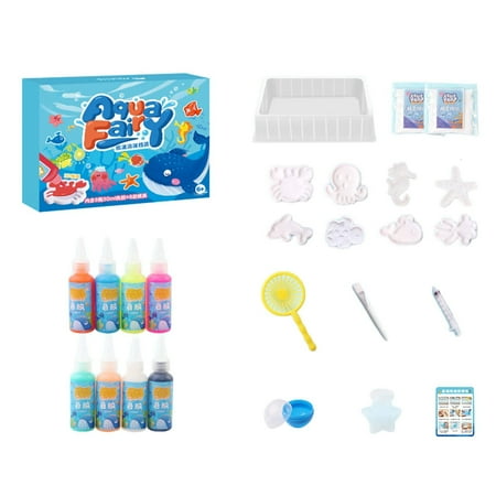 Magic Water Elf Toy Kit, Aqua Fairy Water Gel Kit with 20 Magic Gels, 10 Sea Creature Molds. Christmas Gifts, Birthday Gifts, Party Favors, Arts & Crafts DIY STEM Kits for Kids(20 Colors)