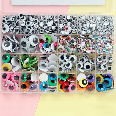 Incraftables Self Adhesive Googly Eyes 1860pcs Set. Assorted Sticky Wiggle Eye for DIY Arts & Crafts