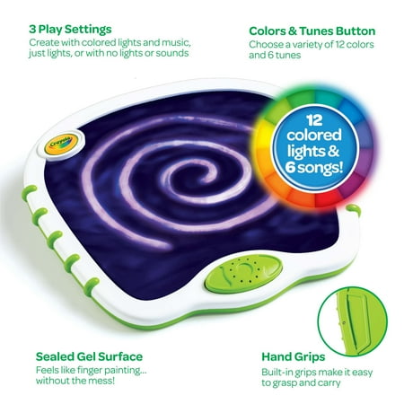 Crayola Touch Lights, Musical Doodle Board, Multi Sensory Light Up Toy, Gift for Toddlers
