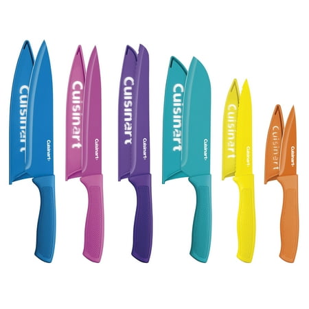 Cuisinart 12-Piece Ceramic Coated Color Knife Set with Blade Guards, C55-12PCGW, Other
