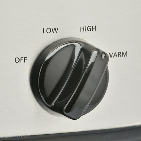 Mainstays 6 Quart Oval Slow Cooker, Stainless Steel Finish, Glass Lid, Model # MS54100112168S