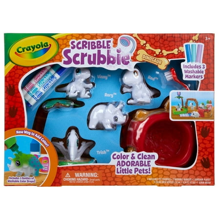 Crayola Scribble Scrubbie Dinosaur Island Toy Set, Dino Toys, School Supplies, Easter Toys, Easter Basket Essentials