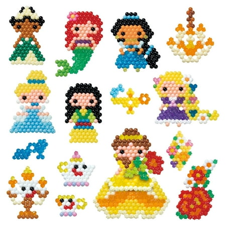 Aquabeads Disney Princess Creation Cube, Complete Arts & Crafts Bead Kit for Children - over 2,500 beads & Display Stand the create Belle, Ariel, Tiana, Rapunzel and more