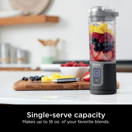 Ninja Blast 16 oz. Personal Portable Blender with Leak Proof Lid & Easy Sip Spout, Perfect for Smoothies, Black, BC100BK