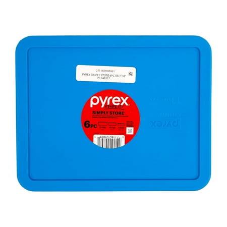 Pyrex Simply Store Glass Storage Container, Multi Color, 6 Piece