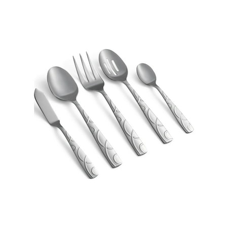 Cambridge Roam Sand 45-Piece Stainless Steel Flatware Set & Hostess Set (Service for 8)