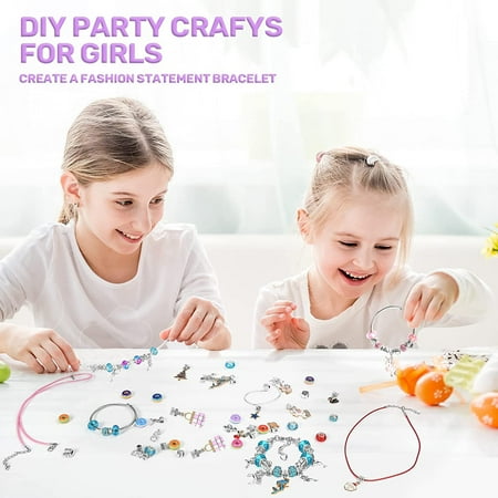 Arts and Crafts for Kids, Bracelet Making Kit Toys for Girls, Arts and Crafts Supplies for Girls Ages 4 5 6 7 8 9 Year Old