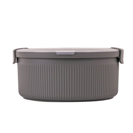 Mainstays Food Storage Container, Round, Grey, 47oz Capacity