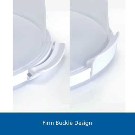 Mainstays 12 inch Clear Cake Carrier with 2pk 9 inch Gray Round Pans, Carbon Steel