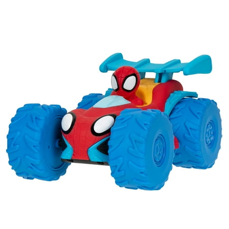 Spidey and His Amazing Friends, Rev up Web Climber Play Vehicle, Marvel, Red and Blue, Toddler Toy
