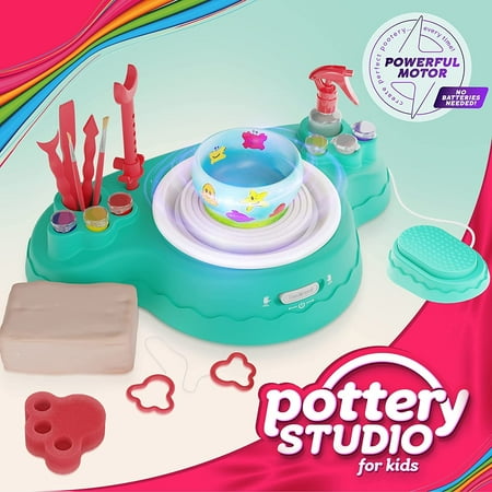 Dan&Darci Advanced Pottery Wheel Kit - Christmas Gifts for Girls & Boys Ages 8-14 Year Old - Best Teens DIY Toys. Top Arts & Crafts for Kids Tweens & Adults - Cool Teen Girl Birthday Gift