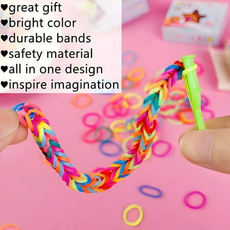Bracelet Making Kit Loom Rubber Bands Crafts for kids Toys for Girls 8 to 11 Years Jewelry Making Supplies in 23 Colors 1700+ PCS