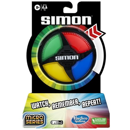 Simon Micro Series Electronic Game, Classic Simon Gameplay in a Compact Size, Non-Candy Easter Basket Stuffers Gifts