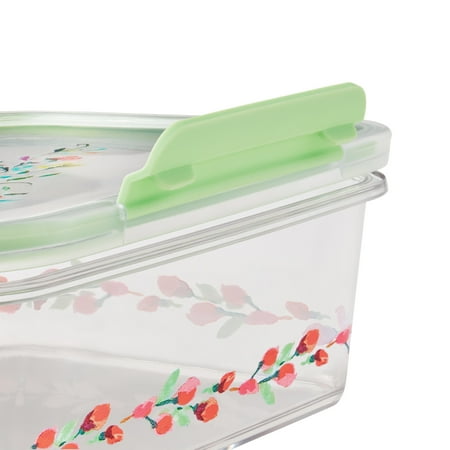 The Pioneer Woman Painted Meadow Rectangle Tritan Food Storage Containers with Tritan Lid. Set of 6, 12 Pieces