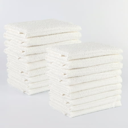 Mainstays 18-Piece Kitchen Bar Mop Dishcloth Set, White