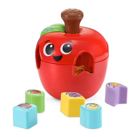 LeapFrog Spin & Change Apple Shape Sorter with Accessories, Baby and Toddler Toys