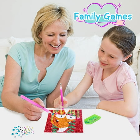 Gifts for 7 8 9 10 11 Year Old Girls: Art and Craft Kits for Kids 8-12 Birthday Gifts Toys for Girls Age 6-12 Fox Painting Kits for Children Dotz Paint by Number Supplies Present for Kids