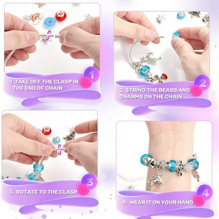 Arts and Crafts for Kids, Bracelet Making Kit Toys for Girls, Arts and Crafts Supplies for Girls Ages 4 5 6 7 8 9 Year Old