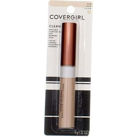 COVERGIRL Clean Invisible Lightweight Concealer, Fair 115, Concealer Makeup, Concealer for Dark Circles, Under Eye Concealer, Full Coverage Concealer